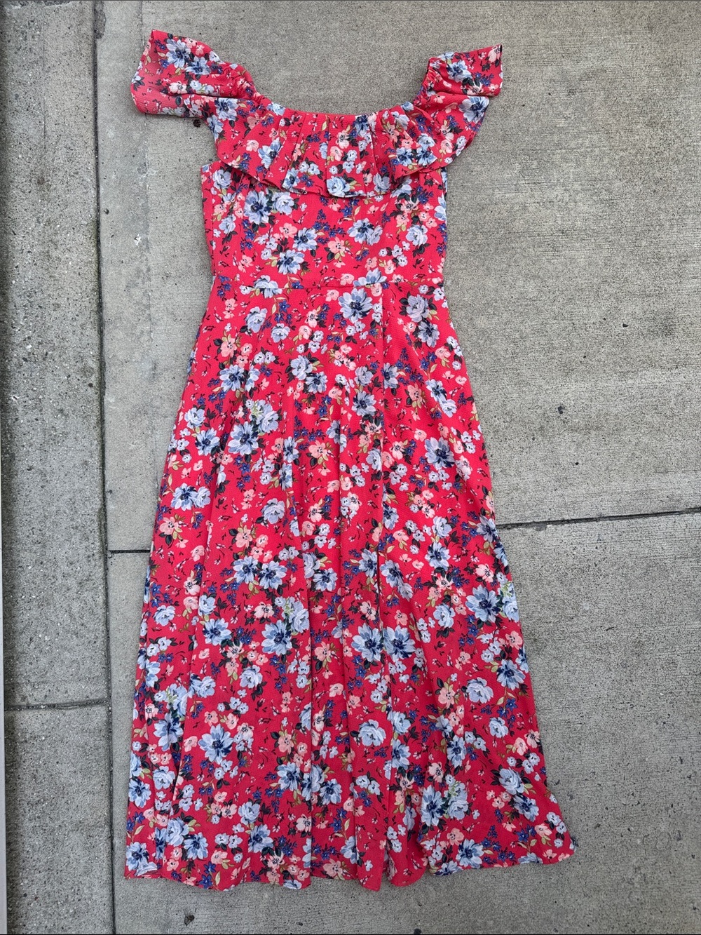 BCBGeneration Floral Off-Shoulder Maxi Dress Size 6